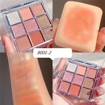 9 цветов матовые мерцающие тени для век Pallete блестящие тени для век водостойкие стойкие пигменты для глаз тени для век красота макияж косметический