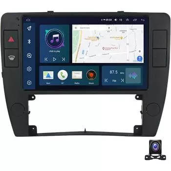 9-дюймовый GPS-навигатор для Passat B5 2000-2005, ОС Android, автомобильный мультимедийный радиоплеер, Wi-Fi, автоинструменты, беспроводная связь Carplay BT 1+32 4LED