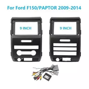 9 Inch Car Radio Fascia Frame 2DIN Install Panel Dashboard For Ford Raptor F150 2009 2010 2011 2012 2013 2014 9inch With Canbus