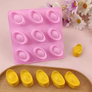 9 полостей овальная силиконовая форма для шоколада слитки Yuanbao DIY помадка торт декор формы для выпечки желе бисквит торт форма для льда решетка для льда