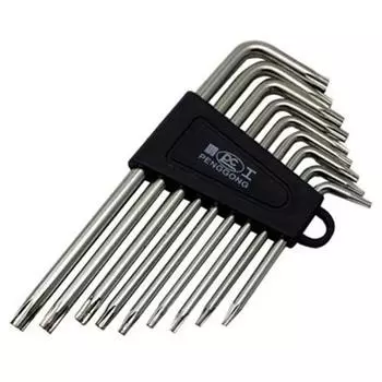 9 шт. PengGong Torx L-образный шестигранный ключ, гаечный ключ для ремонта велосипеда, набор ручных инструментов S