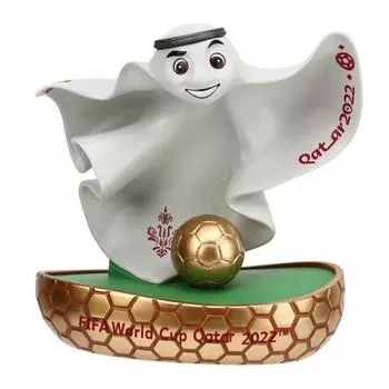 9 см 2022 World Cup 3D La eeb Mascot настольные украшения украшения с золотым футболом и кортом