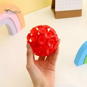 9 см 3D присоска мяч для снятия стресса тревожность TPR липкий мяч игра метание многоразовый легкий мини портативный для детей и взрослых сфера игрушка красный