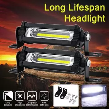9 Вт 12 В-24 В светодиодный бар Offroad Sportlight COB Мини Маленький однорядный прожектор Дневные ходовые огни Мотоцикл Вспомогательный свет чёрный