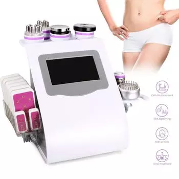 9-в-1 40K Fat Blast Cavitation 2.0 40K Вакуумная радиочастотная машина для похудения и похудения EU plug белый