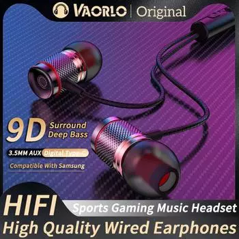 9D HIFI Heavy Bass Наушники 3,5 мм AUX/Type-C Цифровой Чип 7.1 Surround Стерео Проводная Гарнитура С Микрофоном Наушники Для Samsung Android 3.5MM AUX белый