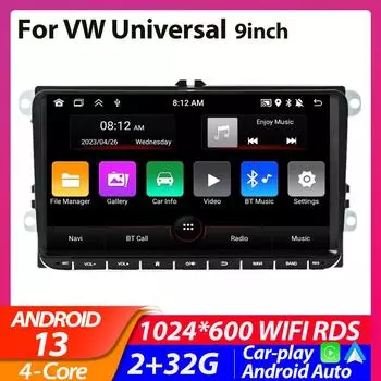9-дюймовый автомобильный радиоприемник для Volkswagen Passat b6 b7 golf 5 6 Polo Jetta Skoda Мультимедийный проигрыватель Android Autoradio GPS WiFi RDS Carplay