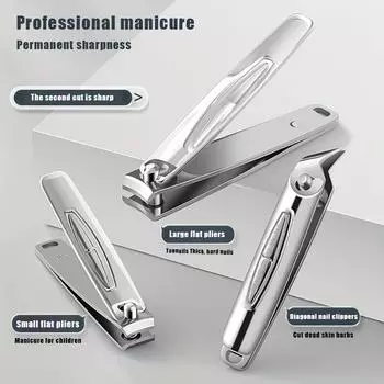 9Pcs Professional Nail Clipper Set Beautifully Packaged Travel Kit Nail Clipper Set Portable Complete Second Opening Nail Art To серый