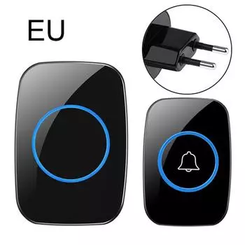 A10 Wireless Waterproof Remote Doorbell 300m Plug-in Chime Ring Button Alarm US Plug^ белый