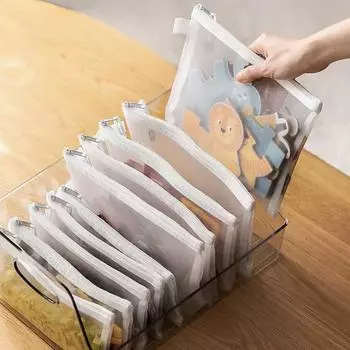 A4/A5/A6 сетчатый мешок на молнии сумка для документов водонепроницаемая папка-файл на молнии школьные канцелярские принадлежности пенал 1 шт косметичка S