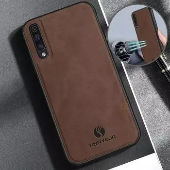 A50s A30s Магнитный кожаный чехол из овчины для Samsung Galaxy A50 A70 A30 A7 2018 2019 A10 A11 Роскошный мужской чехол в стиле ретро A 50 30 70 A50 A50S A30S чёрный
