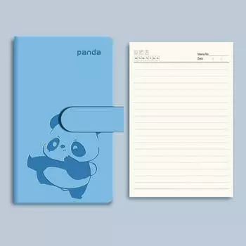 A6 B6 Pocket Notebook Cartoon Diary Book Cute Portable Handbook Student A6-Blue
