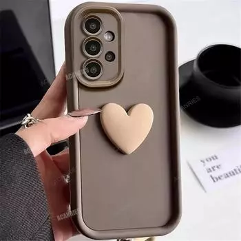 A 52 32 53 33 13 A52s милый 3D Love Heart силиконовый чехол для Samsung Galaxy A52 A53 A33 A32 A72 A73 A23 A13 4g 5g матовая задняя крышка A32 4G белый