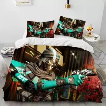 A-Apex Legends Game Gamer Cartoon Comforter Постельный комплект, пододеяльник, постельный комплект, пододеяльник, наволочка, комплект постельного белья размера «king-size» 70x133cm 2pcs