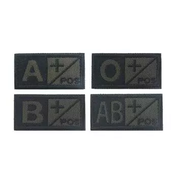A/b/o/ab+ нашивки по группе крови, медицинские военные значки, тактические нашивки 01