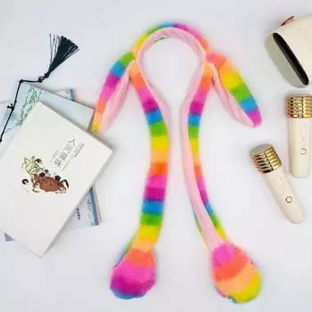 A Cute Rabbit Headband Will Move with a Pinch of a Rabbit Glowing Hairpin. Internet Celebrity Rabbit Ear Headband 1pcs
