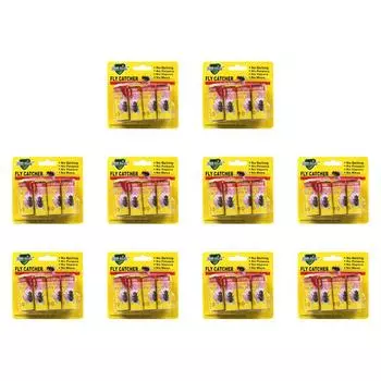 A# Fly Strips Strong Adhesive Sticky Fruit Fly Trap for House Kitchen (Pink)