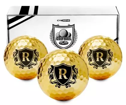 A gift that will please golf Golf ball gift with name R lovers. (3 pieces)
