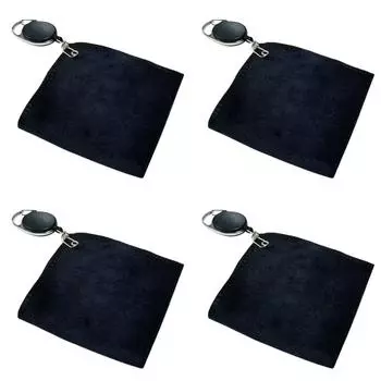 A# Golf Clubs Towel Black 25x25cm for Men Husband Boyfriend Dad Birthday Gifts