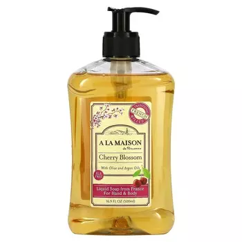 A La Maison de Provence, Hand & Body Liquid Soap, Cherry Blossom, 500 ml (16.9 fl oz)