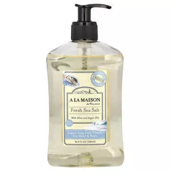 A La Maison de Provence, Hand & Body Liquid Soap, Fresh Sea Salt, 16.9 fl oz (500 ml)