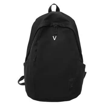 A Male College Student with A Small Simple Large-capacity Computer Backpack only package
