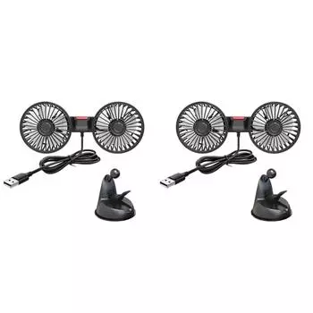 A# USB 5V Auto Cooler Fan Adjustable Auto Ventilation Fan Car Electrical Applian