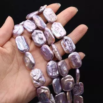 AA Variant Baroque Pearl Preswater Pearl Прямоугольные бусины для изготовления ювелирных изделий своими руками Браслет Серьги Ожерелье 22x15mm