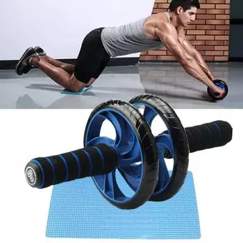 Ab Roller Wheel L ролик для упражнений на пресс бесшумный нескользящий мягкий пенопластовый держатель с ковриком для коленей тренажер для мышц фитнес-оборудование