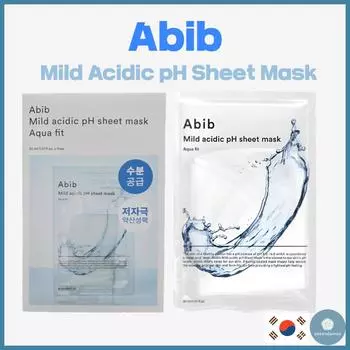 [Abib] Мягкая кислотная тканевая маска с pH Aqua Fit 30 мл 10 шт.