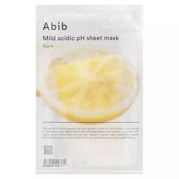 Abib, Мягкая тканевая маска с кислотным pH, Yuzu Fit, 1 тканевая маска, 1,01 жидких унций (30 мл)