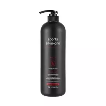 Abka Sports All-in-One парфюмированный гель для душа с древесным ароматом феромонов, 1 л