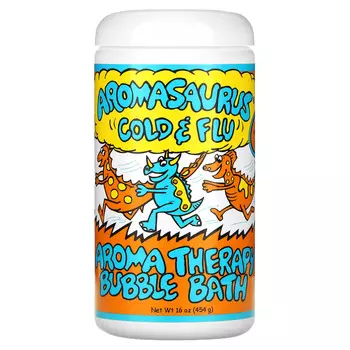 Abra Therapeutics, Aromasaurus Cold & Flu, детская ароматерапевтическая пена для ванны, 16 унций (453 г)