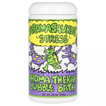Abra Therapeutics, Aromasaurus Stress, детская ароматерапевтическая пена для ванны, 20 унций (566 г)