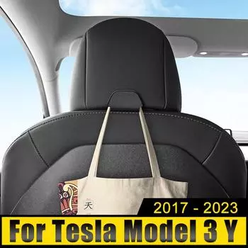 ABS Car Seat Back Hangers Headrest Mount Storage Holder Bag Pouch Hooks For Tesla Model 3 Y 2017 2018 2019 2020 2024 2024 2024