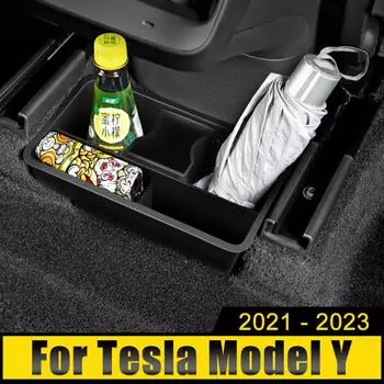 ABS Car Under Seat Storage Box Drawer High Capacity Holder Organizer Case Hidden Tray For Tesla Model Y ModelY 2024 2024 2024