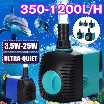 ABS EU Plug Аквариум Аквариум Пруд Товары для животных Фонтан Водяной Фильтр Водяной Насос