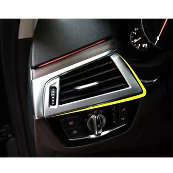 ABS хром для BMW 5 серии G30 2017 2018 аксессуары салона автомобиля передняя панель приборной панели воздуховыпускная крышка накладка наклейка type 1