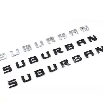 ABS хромированные буквы эмблема наклейка для Ch + evr +olet SUBURBAN пикап автомобильный Стайлинг значок нижний багажник боковая дверь табличка с логотипом наклейка чёрный