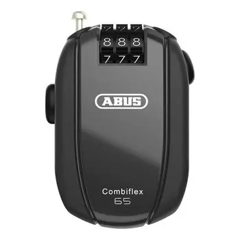 ABUS Combiflex cable lock for securing prams and luggage long 3mm thick numbered black - skis, helmets, - 85-85cm - - -
