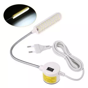 AC110-250V 6W 30LEDs Свет для швейной машины Лампа с фиксированным основанием Гибкая гибкая трубка Дизайн с гусиной шеей US Plug
