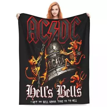 AC DC Music Band Пледы бархатный текстильный декор портативные супер теплые пледы для постельного белья офисный ковер часть 30x40in