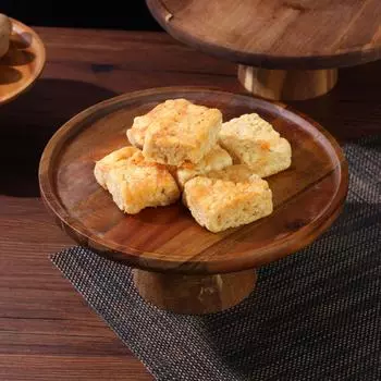 Acacia Wood Cake Display & Dessert Tray
