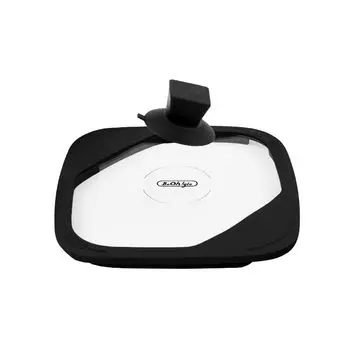 Accessories Kitchen Utensils with Removable Handle Frying Glass Lid Accessories 18cm Standing BoOh!gle Pots, Pans, (Black, Lid)