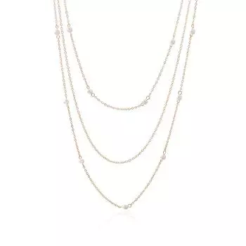 Accessories, Long Autumn And Winter Elegant Imitation Pearl Level Necklace, Women S Geometric Trend Sweater Chain золотой