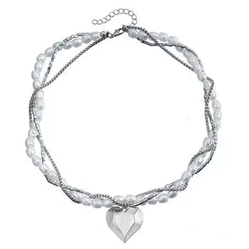 Accessories Sweet Cool Spice Girl Style Love Pendant Clavicle Chain Light Luxury Winding Multi-Layer Necklace