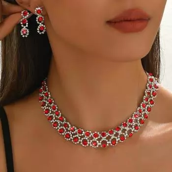 Accessories, Thanksgiving Banquet Necklace Women S Versatile Earrings, Jewelry Set