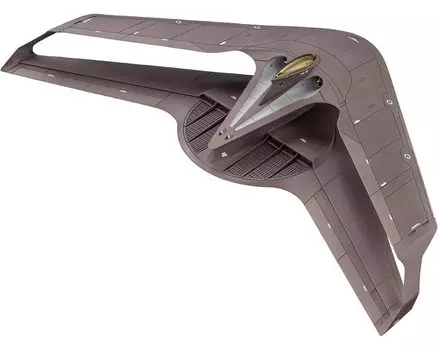 Пластиковая модель серии ACE COMBAT, общая длина 105 мм, масштаб KP470 X-49, приблизительно. 1/144 серый