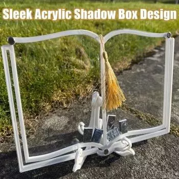 Acrylic Book Stand Clear Vertical Organization Shelf Creative Book Shelf Display Home чёрный