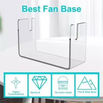 Acrylic Clear Folding Fan Storage Bracket Paper Fan Holder for Art and Culture Lovers Home Decoration Accessories